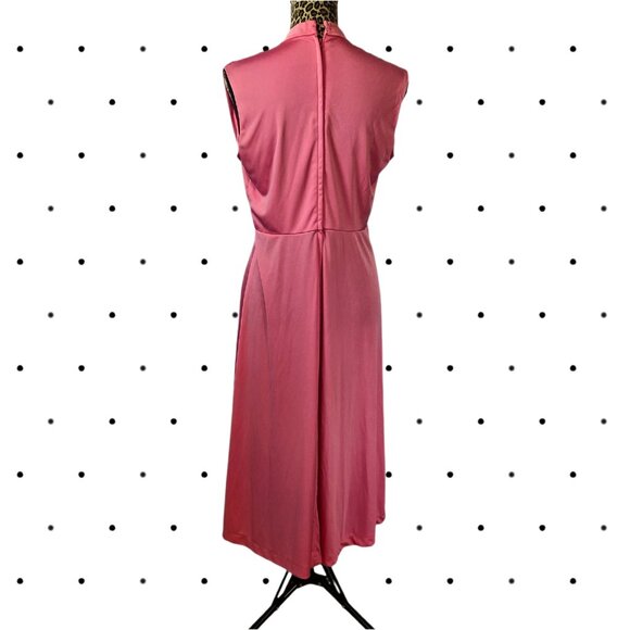 Vintage pink 2 piece Dress and matching shrug Aprox size L - Picture 5 of 8
